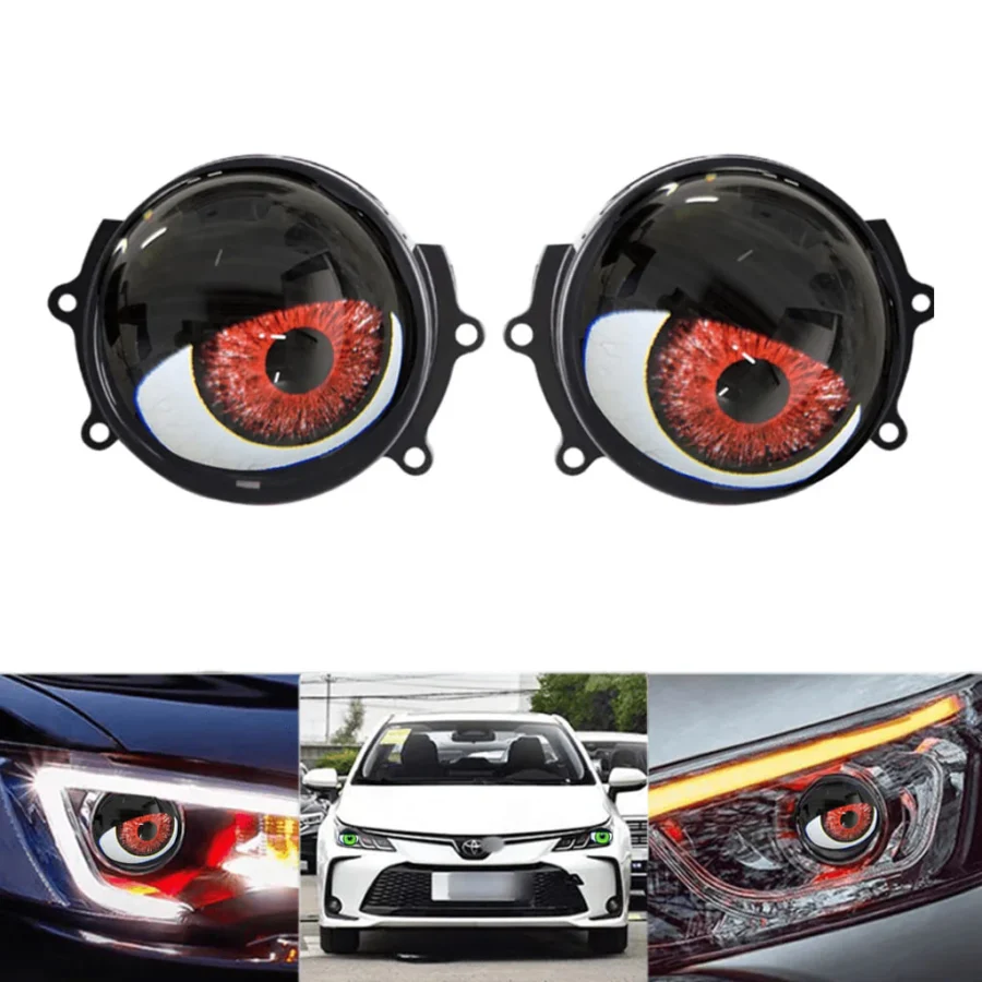 Dynamic Devil Eye Car Headlights - 12V LED with Adjustable Eye Pattern & Remote Control - Image 3