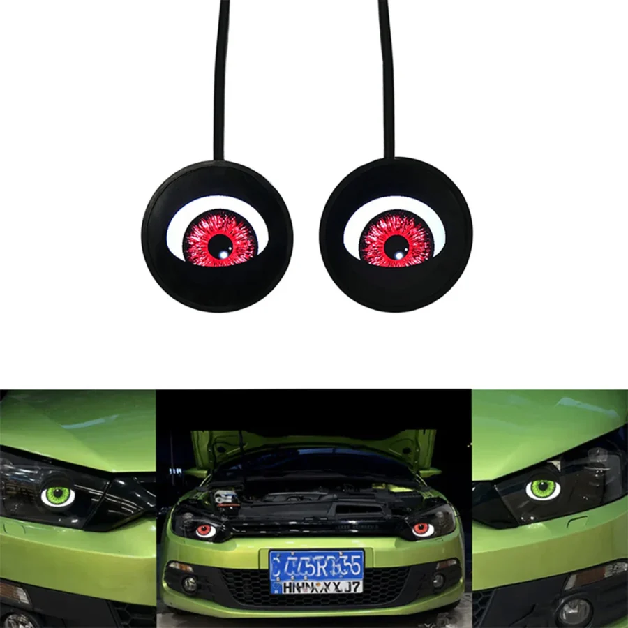 Dynamic Devil Eye Car Headlights - 12V LED with Adjustable Eye Pattern & Remote Control - Image 2